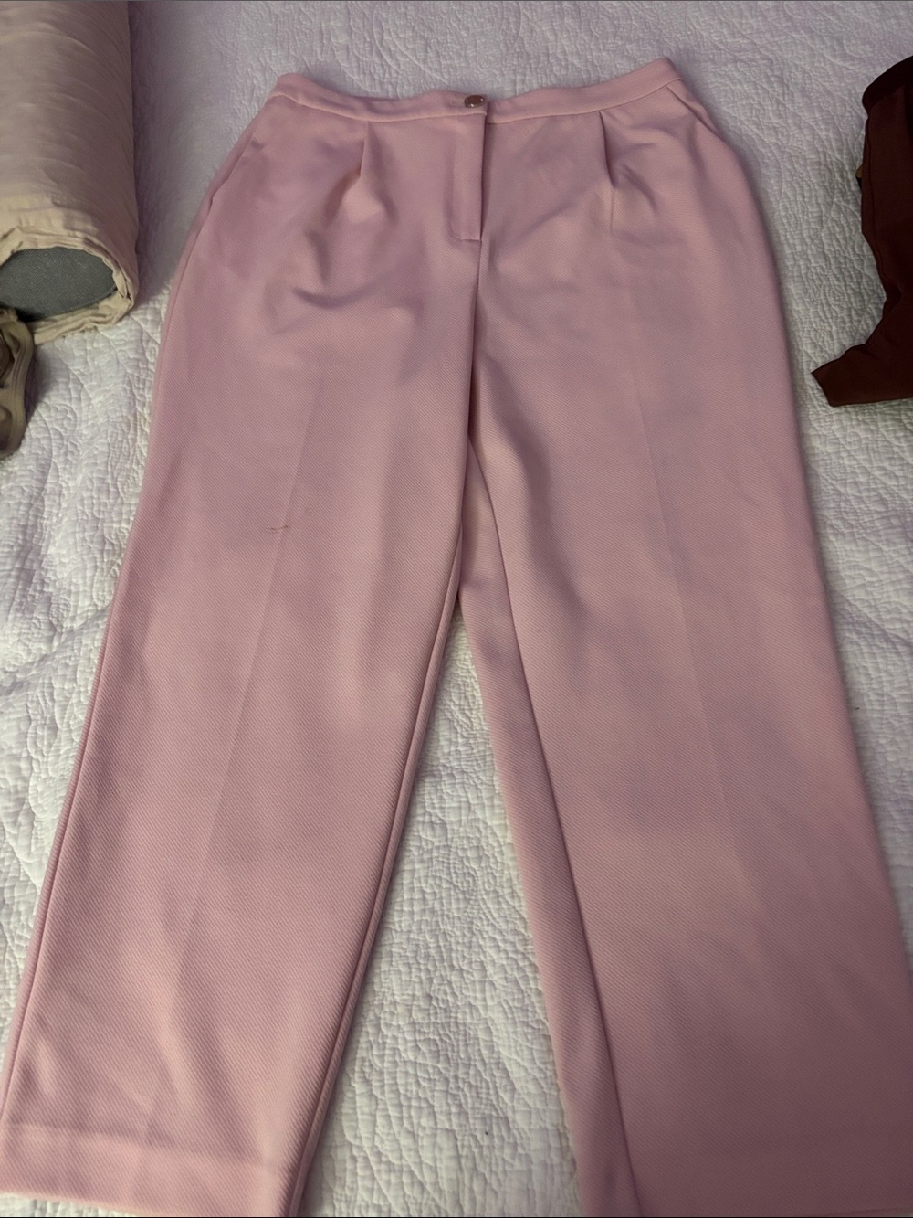 Anne Klein Soft Pink Straight Leg Dress Pants